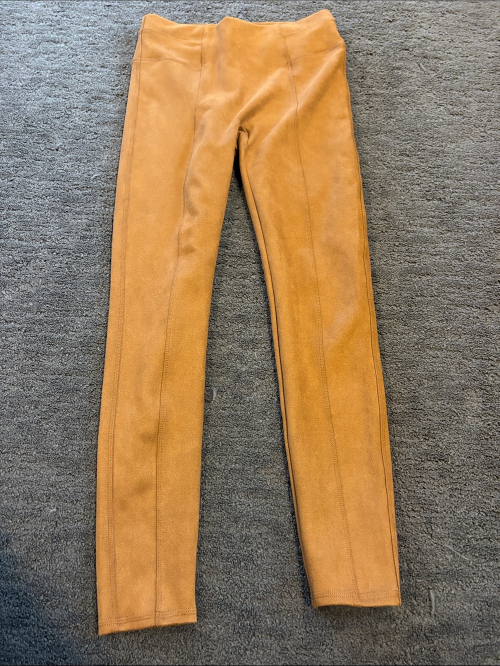 Women's High-Rise Faux Suede Leggings - Tan